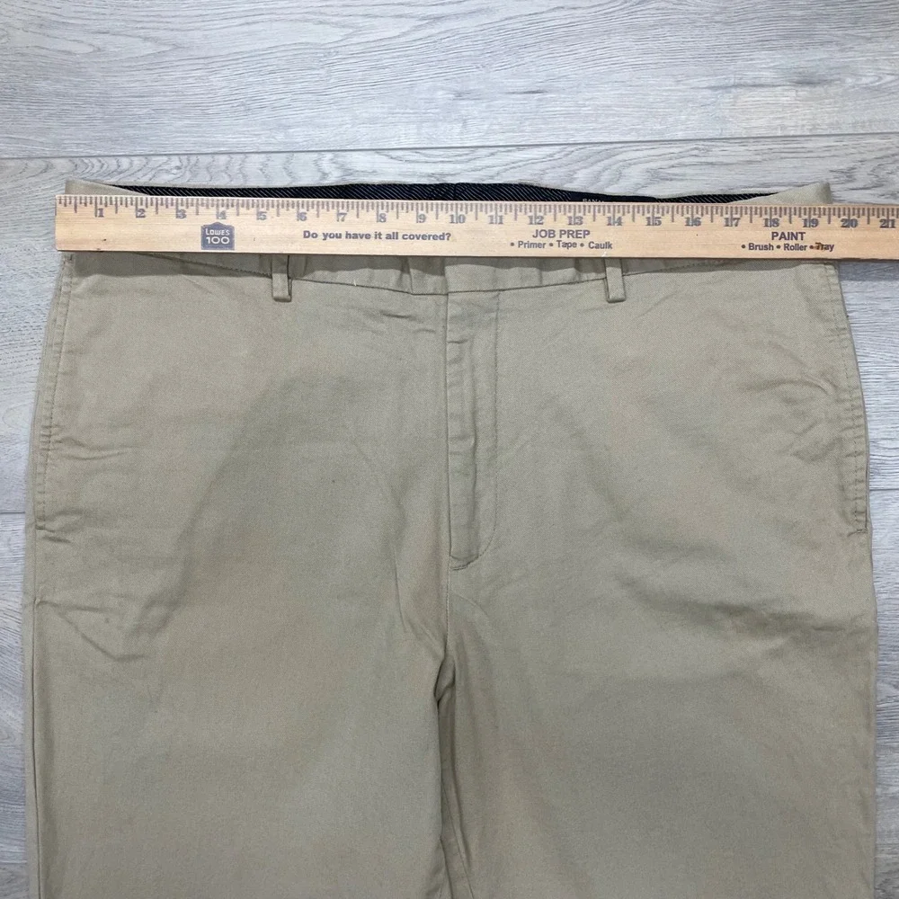 Banana Republic Chino Pants Mens 38x32 Tan Aiden Fit Cotton Modal Stretch